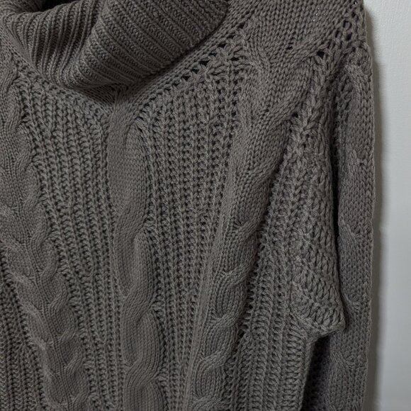 Amalli Talli Grey Knit Turtleneck Sweater size Medium Tall - Picture 3 of 10